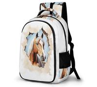 WECECE Mochila de Escuela Estampado Caballo Chico 9-14 Años Bolsa Escolar Animal Chica ESO 1º-2º Mochila Secundaria, Daypack Grande Ajustable para Uso Diario y Paseo Clases y Salidas