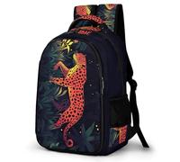 WECECE Mochila de Escuela Estampado Guepardo Chico 11-15 Años Bolsa Escolar Animal Chica ESO 2º-4º Mochila Secundaria, School Bag Duradera y Práctica para Vuelta al Cole y Regalo