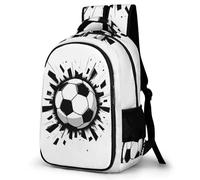 WECECE Mochila de Escuela Fútbol Motivo Chico 11-16 Años Bolsa Escolar Fútbol Chica Colegio Nivel Medio Mochila Secundaria, School Bag Cómoda Impermeable para Regalo de Cumpleaños