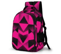 WECECE Mochila de Escuela Geométrico Formas Chico 13-16 Años Bolsa Escolar 3D Colorido Chica Curso 1-3 Mochila Secundaria, Backpack Ligera Resistente para Viaje y Ocio Clases y Salidas