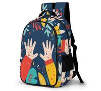 WECECE Mochila de Escuela Hojas Chico 11-15 Años Bolsa Escolar Divertido Chica ESO 2º-4º Mochila Secundaria, School Bag Duradera y Práctica para Vuelta al Cole y Regalo