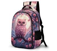 WECECE Mochila de Escuela Pájaro Chico 12-16 Años Bolsa Escolar Búho Chica ESO 1º-4º Mochila Secundaria, Backpack Práctica Duradera para Escuela y Viaje Libros y Cuadernos