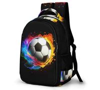 WECECE Mochila de Estampado de Flamenco Fútbol Chico 14 Años Mochila Escolar Fútbol Amante Chica Estudiantes School Bag, Resistente Cómoda Duradera Instituto Actividades Escolares