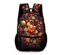 WECECE Mochila De Fruta Para Alumnos De Primaria, Mochila Para 1º 2º 3º,4º,5º Niños, Niñas, Tela De Poliéster, Impresión De Tema de Frutas,One_Size