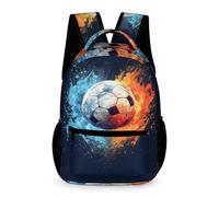 WECECE Mochila De Fútbol Para Alumnos De Primaria, Mochila Para 1º 2º 3º,4º,5º Niños, Niñas, Tela De Poliéster, Impresión De Fútbol,One_Size