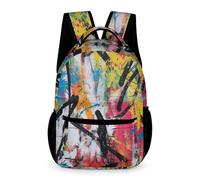 WECECE Mochila De Graffiti Para Niños Y Niñas, Mochila Con Estilo Memphis Para 1º- 6º, Tamaño Perfecto Bolsos 1º ESO Y Escuela Primaria School Bag