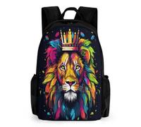 WECECE Mochila De León Motivo Para Niños Y Niñas, Mochila Con Leones 3D De Viaje Para Primaria, Mochilas Para Laptop Bolsos Teenagers Book Bag School Backpack