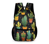 WECECE Mochila de Lindo Cactus Chico Chica 10 Años Mochila Escolar Plantas Tema Curso 5 Estudiantes Bolsa Escolar para Libros 43x32x15 cm Excursión Libros y Cuadernos