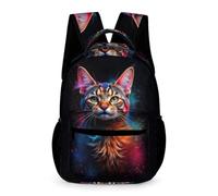 WECECE Mochila de Lindo Gatito Chicos Chicas 10-13 Años Mochila Escolar Gato Curso 5-6 y 1º-2º ESO Estudiantes Bolsa Escolar Impermeable 43x32x15 cm Libros Cuadernos Uso Diario