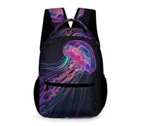 WECECE Mochila de Medusa Estudiantes Chicos Chicas 8 Años Mochila Motivo de Criatura Marina 4-6 Curso Curso 1-4 Backpack Libros Cuadernos Cosas de Colegio Botella Paseo Viaje Colegio
