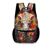 WECECE Mochila De Oveja Para Alumnos De Primaria, Mochila Para 1º 2º 3º,4º,5º Niños, Niñas, Tela De Poliéster, Impresión De Animal,One_Size