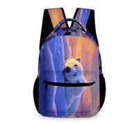 WECECE Mochila de Polar Oso Preescolar Primaria 6 Años Bolsa Colegio Animal 3 Curso Niños Niñas Bolsa de Escuela Ligera con Bolsillos Laterales Libros Cuadernos Botella Excursión Viaje Diario