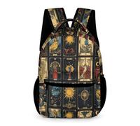 WECECE Mochila de Tarot Carta Infantil Primaria 6-10 Años Mochila Colegio 2 Curso Niños Niñas Bolsa de Escuela Ligera Resistente Bolsillo Frontal Bolsillos Laterales Excursión Viaje Diario