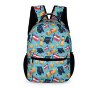 WECECE Mochila de Tema de Graduación para Niños Niñas Curso 2-5 Mochila Austria Bandera 3-5 Curso 11 Años Bolsa Escolar Resistente Uso Diario Libros Objetos Pequeños Vuelta al Cole
