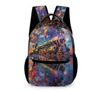 WECECE Mochila De Tren Para Alumnos De Primaria, Mochila Para 1º 2º 3º,4º,5º Niños, Niñas, Tela De Poliéster, Impresión De Tren,One_Size