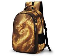 WECECE Mochila Dragon Niño Chicos 1º-5º Grado, Mochilas Escolar para 6 a 12 Años Mochila con Dragón Chino Artístico para Escuela y Outdoor