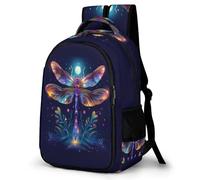 WECECE Mochila Dragonflie Escolar Niño Adolescente Transpirable, Mochila para Niñas con Insects Motif 6 a 10 Años, Mochilas Escolares Grande y Ligera