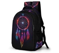 WECECE Mochila DreamGatocher Adolescente Chicos - Mochila con Colorido Feathers Instituto Bachillerato para Ordenador Mochilas Casual Ligera Vuelta Al Cole, Cumpleaños O Navidad