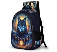 WECECE Mochila DreamGatocher Wolves Niño Transpirable, Mochilas Escolares Primaria para Niños De 8 a 12 Años, Mochila Infantil Gran Capacidad Lobo para La Escuela, Viajes