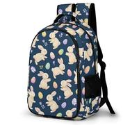 WECECE Mochila Easter Bunny Eggs Escolar Niño, Mochilas Adolescente Chica, Mochila Escolar Niña a Partir De 5° Grado, Mochilas Casual con Rabbit, para Escuela Primaria y Secundaria