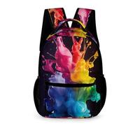 WECECE Mochila Escolar Acuarela Escolares Niño Curso 2-5 Bolsa Escolar Estilo Arte 5 Curso Niña 9 Años Bolsa de Escuela Bolsillo Frontal Práctico Libros Botella Paraguas Outdoor Tiempo Libre