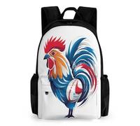 WECECE Mochila Escolar Adolescente Gallo, Bolsos Con Gallina Francesa Para Niña Niño De Primaria, Mochila Infantil Ligera Y Adorable, Backpack De Viaje Casual Para Chicas