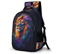 WECECE Mochila Escolar Adolescente, Mochilas Lion Casual Grande para Chicos, Mochila Animal Instituto Juvenil para Colegio Viajes, Vuelta Al Cole y Navidad