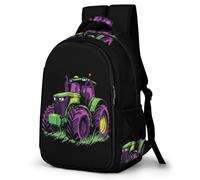 WECECE Mochila Escolar Agricultural Tractor Niño Adolescente Ligera, Mochila con Car Print para 7 a 11 Años, Mochilas Escolares para Viagem & Senderismo