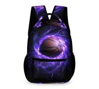 WECECE Mochila Escolar Baloncesto Patrón Escolares 9 Años Mochila Baloncesto Estampado Curso 4 Niños Bolsa Escolar Práctica 43x32x15 cm Primaria Tiempo Libre