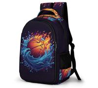 WECECE Mochila Escolar Basketball Niña Niños, Mochila Infantil Ligera para Chicas 8 a 14 Años, Mochilas Kawaii Escolares con Basketball, Ideal para Colegio y Viajes