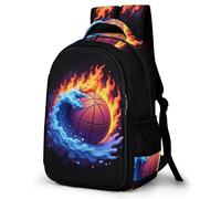 WECECE Mochila Escolar Basketball Print Niños - Mochila Primaria y ESO para Chicas 7-13 Años, Mochilas Escolares Basketball Ligero para Colegio