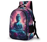 WECECE Mochila Escolar Buda Loto Chicas 7-11 Años Mochila Escolar Budismo Chicos 5º-6º Curso Mochila Infantil Impermeable, School Bag para Vuelta al Cole Viaje y Actividades