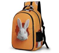 WECECE Mochila Escolar Bunny 3D Printed Niños, Mochila Animal Conejo para Niño De 6 a 12 Años, Mochilas para 1º a 5º Grado De La Escuela