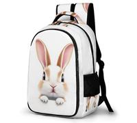 WECECE Mochila Escolar Bunny Motif Niños, Mochila Animal Conejo para Niño De 6 a 12 Años, Mochilas para 1º a 5º Grado De La Escuela