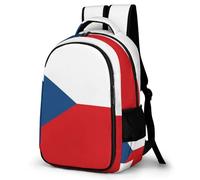 WECECE Mochila Escolar Checo Bandera Motivo Niño 9-13 Años Bolsa Escolar Checo Bandera Niña Colegio Curso 1-3 Mochila Colegio para Estudiantes, Backpack Práctica Duradera para Senderismo y Salidas