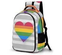 WECECE Mochila Escolar Colorido Corazones Niño Primaria Mochila Infantil Love Corazones Niña 6-10 Años Mochilas Escolares Gran Capacidad, Backpack Colegio Paseo y Excursión