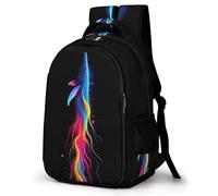 WECECE Mochila Escolar Colorido Whale Infantil Niña, Mochilas Vida Marina Primaria Escolares Transpirable para Niños De 8 10 12 Años, Kawaii Mochila Chicas Colegio