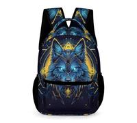 WECECE Mochila Escolar Cool Lobo Chico Chica 8 Años Mochila Animal Lobos Curso 3 Estudiantes Bolsa Escolar para Libros 43x32x15 cm para Primaria Salida Libros y Cuadernos