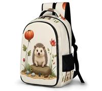 WECECE Mochila Escolar Cute Hedgehog Niña Niños, Mochila Infantil Ligera para Chicas 8 a 14 Años, Mochilas Kawaii Escolares con Small Animal, Ideal para Colegio y Viajes