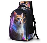 WECECE Mochila Escolar Cute Kitten Adolescente para Chicos Chicas, Mochila Casual 5º a 9º Grado con Gato, School Bas para Escuela Outdoor Viaje