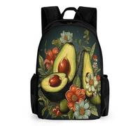 WECECE Mochila Escolar De Viaje Para Niños,Bolsa Patrón De Aguacate Y Tema Frutas Mochilas Para Paseo Al Aire Libre Mochila Kids School Backpack