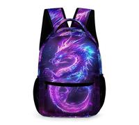 WECECE Mochila Escolar Dragón Estudiantes Chicos Chicas 6-10 Años Bolsa Escolar Estilo Chino 5 Curso Curso 1-4 Backpack Correas Ajustables Cuadernos Botella Paraguas Colegio Viaje Uso Diario