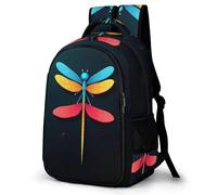WECECE Mochila Escolar Dragonflie Niño Adolescente, Mochila Insects Theme Colegio Grand Capacidad para Niña Juveniles Chico 8 a 14 Años