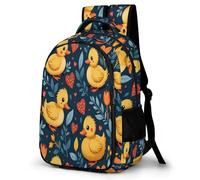 WECECE Mochila Escolar Ducks Motif Niño Adolescente, Mochila Animal Duck Colegio Grand Capacidad para Niña Juveniles Chico 8 a 14 Años
