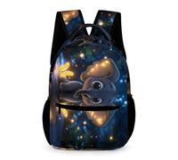 WECECE Mochila Escolar Elefante Ilustración Chico Chica 13 Años Mochila de Animal 2º ESO Estudiantes Daypack para Libros 43x32x15 cm para Secundaria Viaje y Colegio