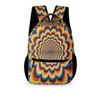 WECECE Mochila Escolar Espirales Niña Niño 10-13 Años Bolsa Escolar Visual Vertigo Curso 5-6 y 1º-2º ESO Escolares Mochila Formato Grande 43x32x15 cm para Viaje Estudio