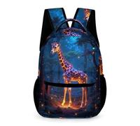 WECECE Mochila Escolar Estampado de Jirafa Chicos Chicas 9 Años Mochila Primaria Animal 3-5 Curso Colegio Primaria Bookbag Correas Ajustables Cosas de Colegio Botella Outdoor Tiempo Libre