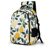 WECECE Mochila Escolar Estampado de Limón Niño Primaria Mochila Infantil Patrón de Fruta Niña 6-10 Años Mochilas Escolares Ligera, Book Bag para Instituto Viaje y Uso Diario
