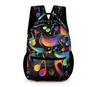 WECECE Mochila Escolar Estampado de Notas Musicales Niña Escolar Primaria Mochila Colegio Música 2 Curso Niño 6-12 Años Daypack Libros Objetos Pequeños Colegio Viaje Uso Diario
