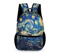 WECECE Mochila Escolar Estrellado Cielo Arte Chicas 10-13 Años Mochila Avión Curso 5-6 y 1º-2º ESO Chicos Bolsa Escolar Grande 43x32x15 cm Secundaria Vuelta al Cole